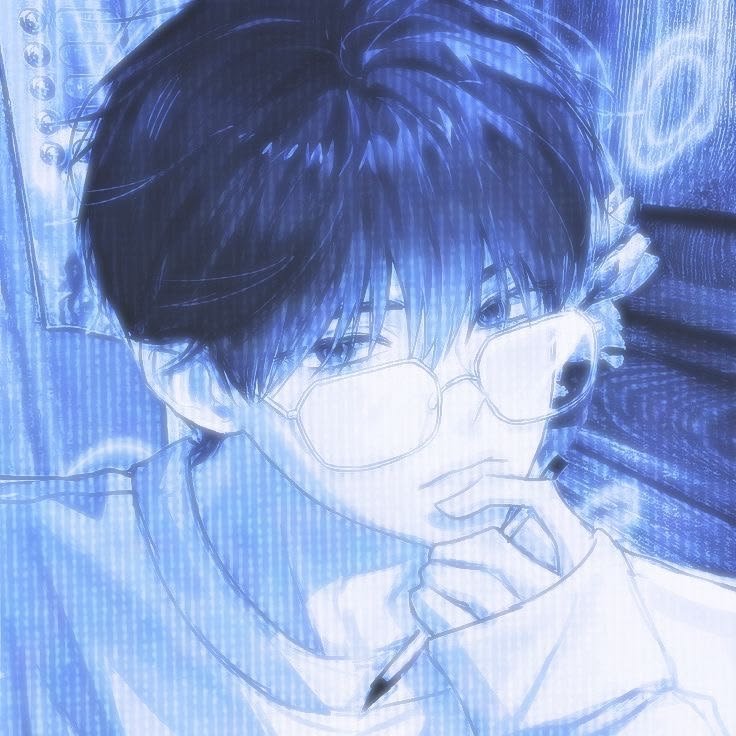 Anime PFP Blue Tone