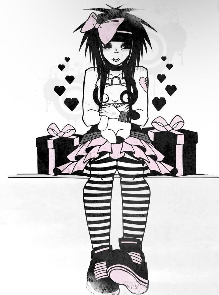 Scene PFP Black and White