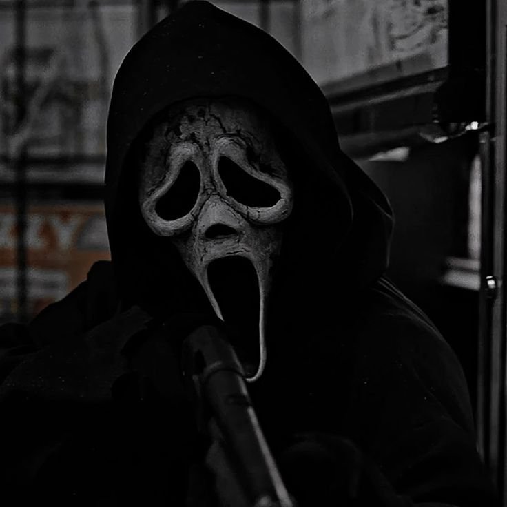 Ghostface PFP Black and White
