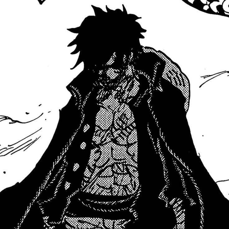 Luffy black and white pfp