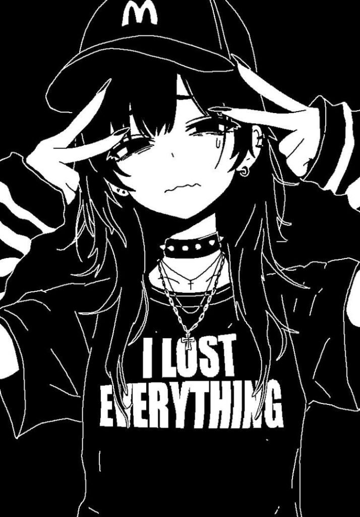 Scene PFP Black and White