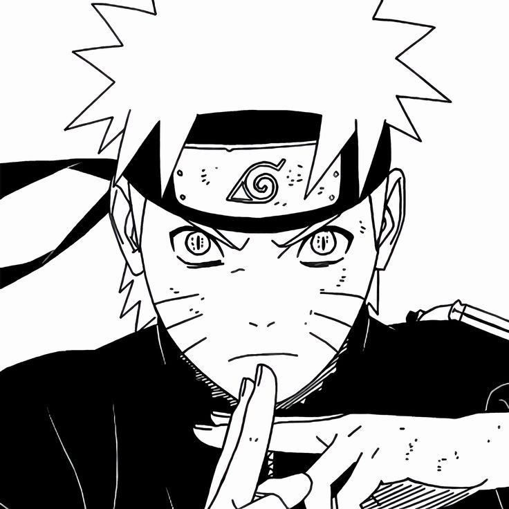 Naruto PFP Black and White