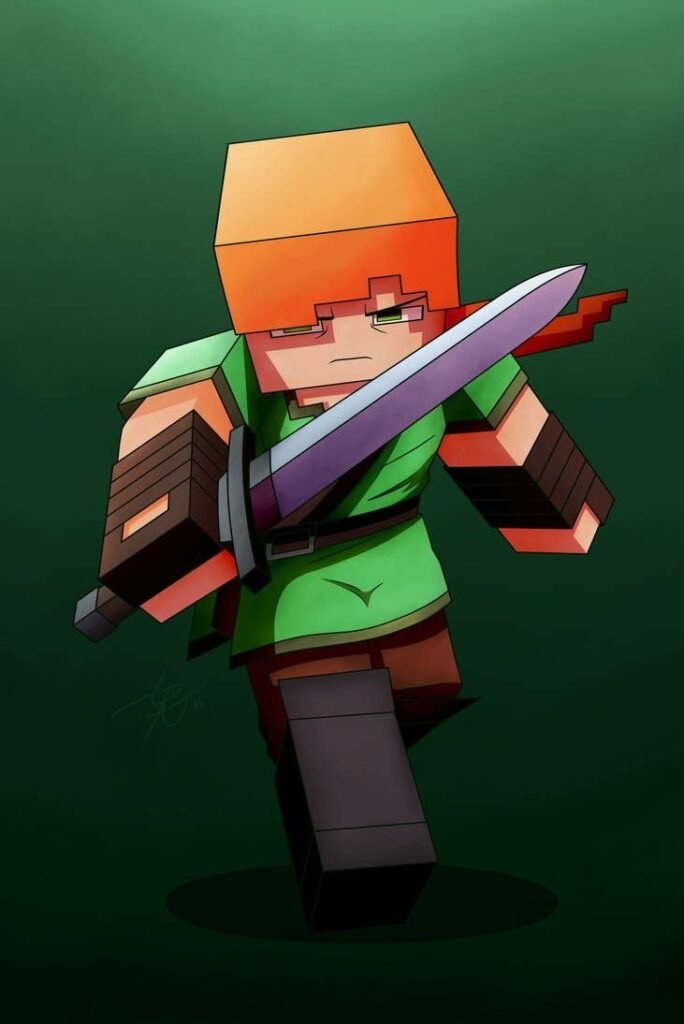 Minecraft PFP Sword Pose