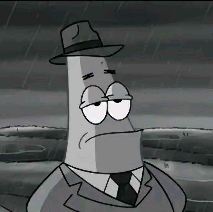 Spongebob PFP Black And White