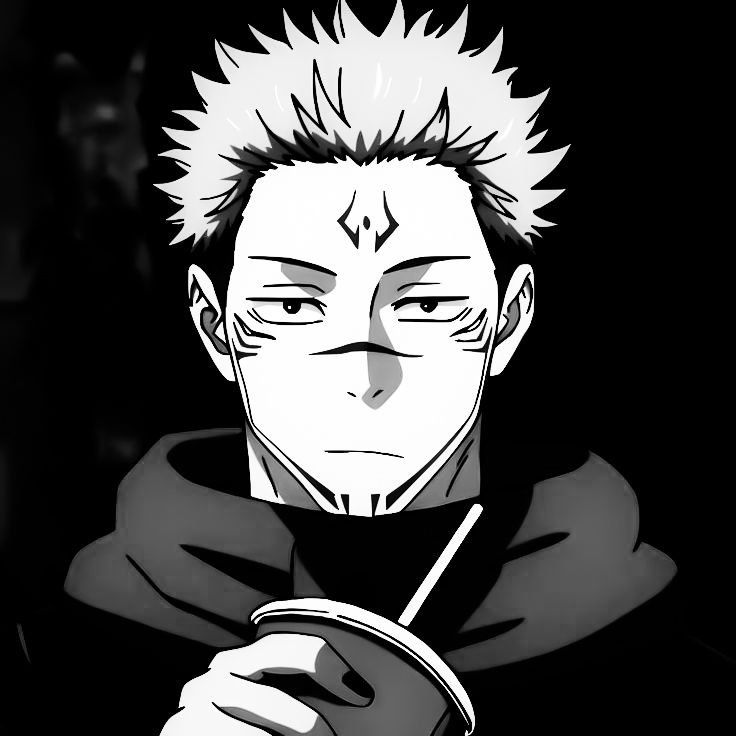 Sukuna PFP Black and White