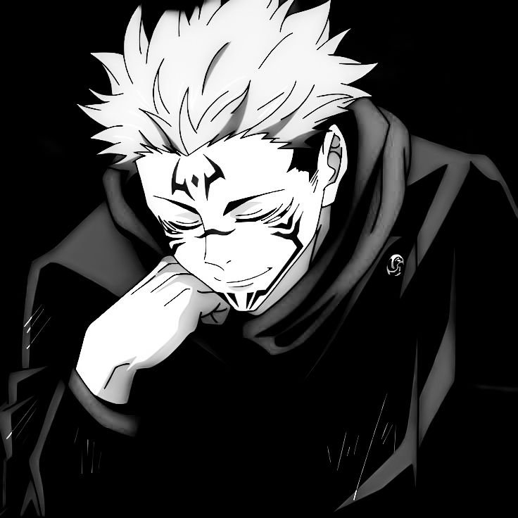 Sukuna PFP Black and White
