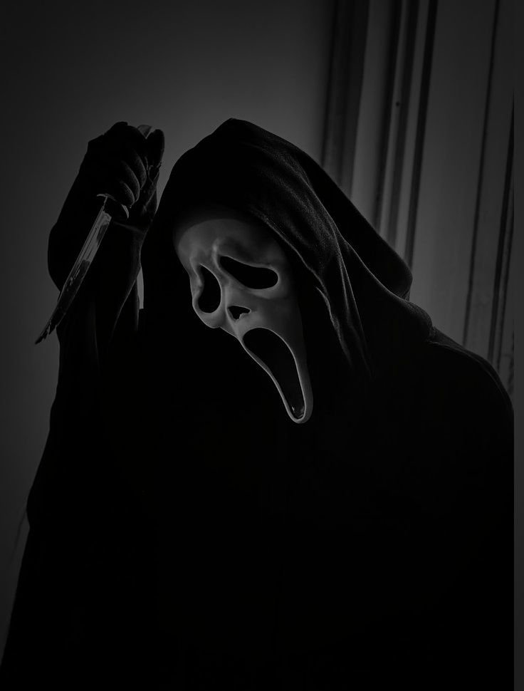 Ghostface PFP Black and White