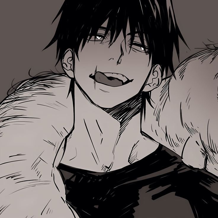 Toji pfp black and white