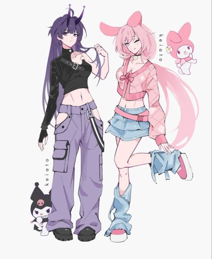 kuromi and cinnamoroll pfp