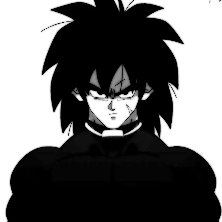 Broly PFP Black And White