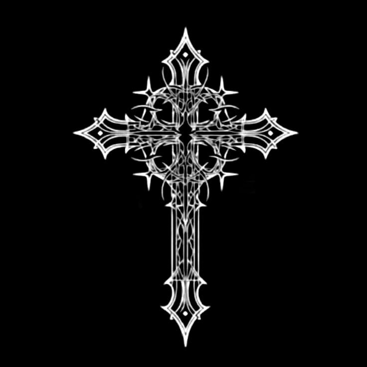 Cross PFP Black And White