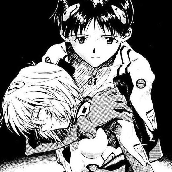 Evangelion PFP Black And White