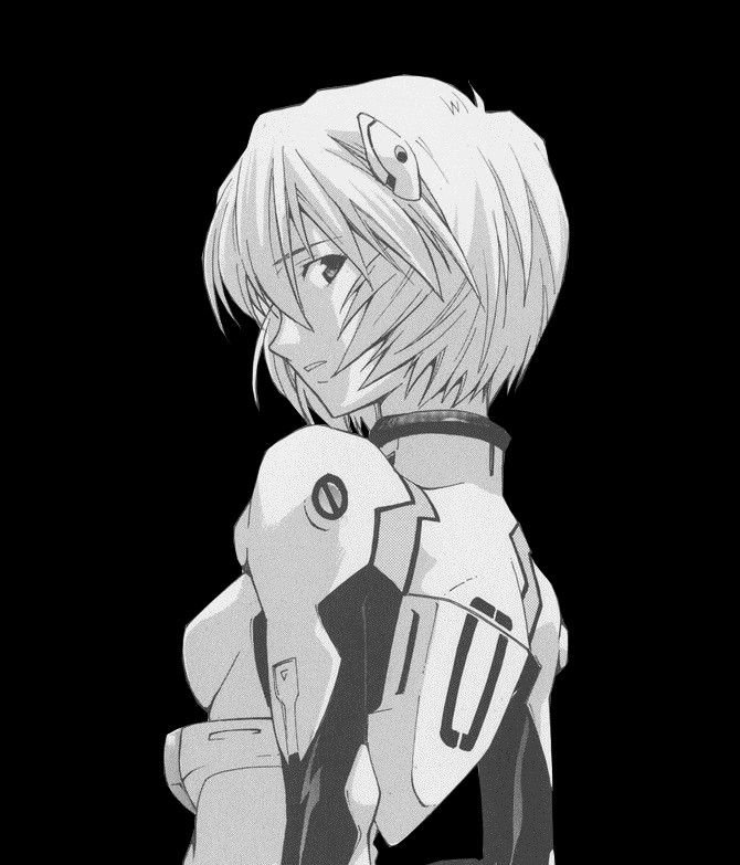 Evangelion PFP Black And White