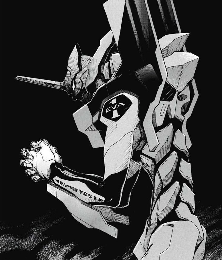 Evangelion PFP Black And White