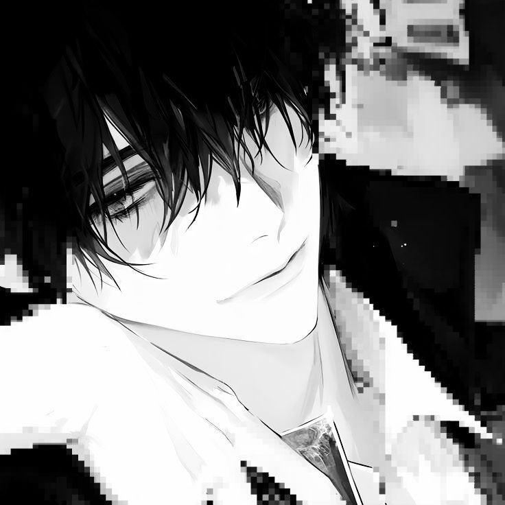 Femboy PFP Black And White