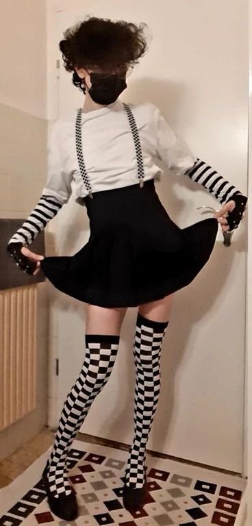Femboy PFP Black And White
