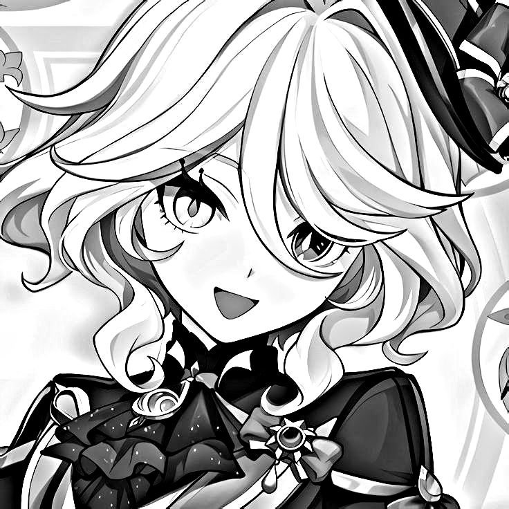 Furina PFP Black And White