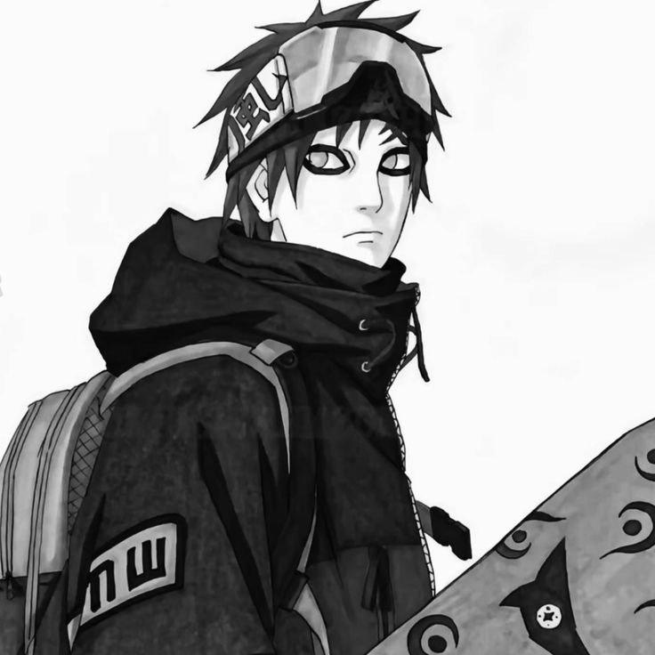 Gaara PFP Black And White