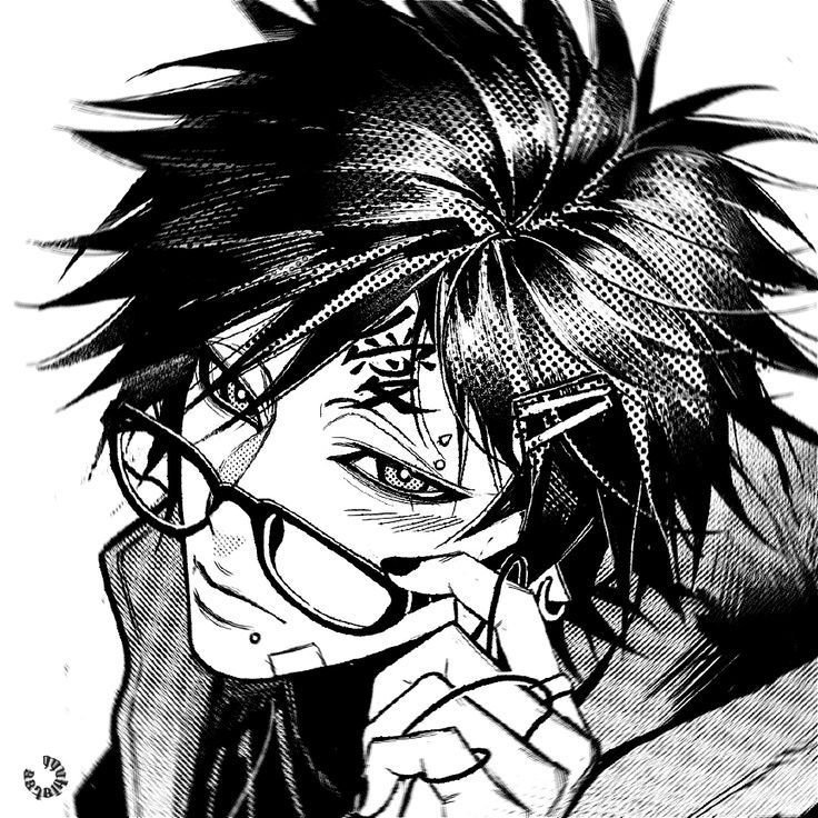 Gaara PFP Black And White