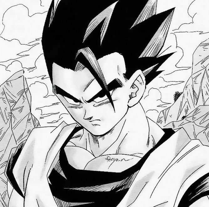 Gohan PFP Black And White