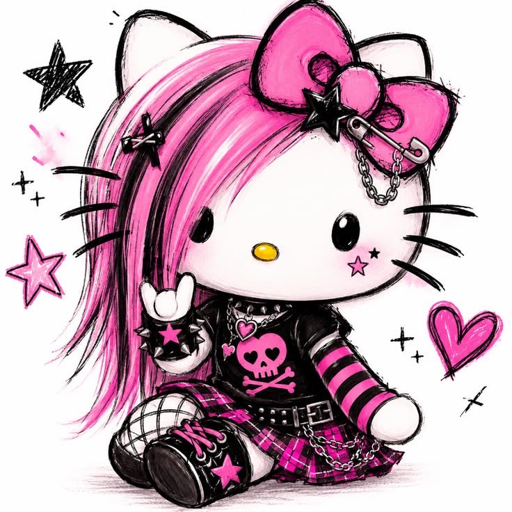 Hello Kitty Emo PFP