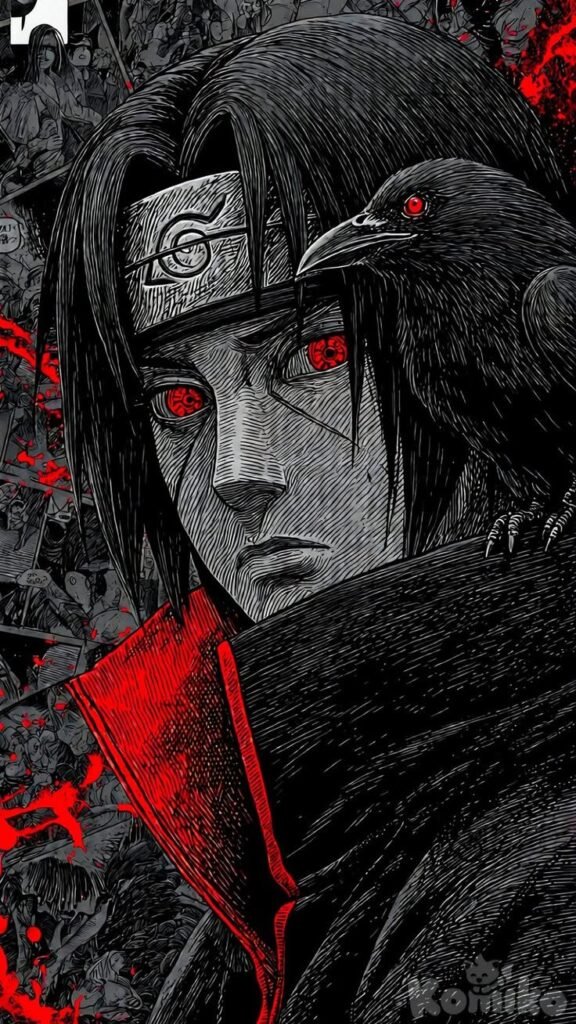 Itachi PFP Black And White