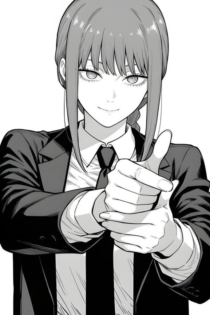 Makima PFP Black And White