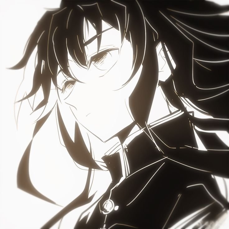 Muichiro PFP Black And White