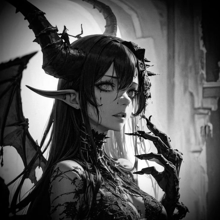 Vampire PFP Black And White