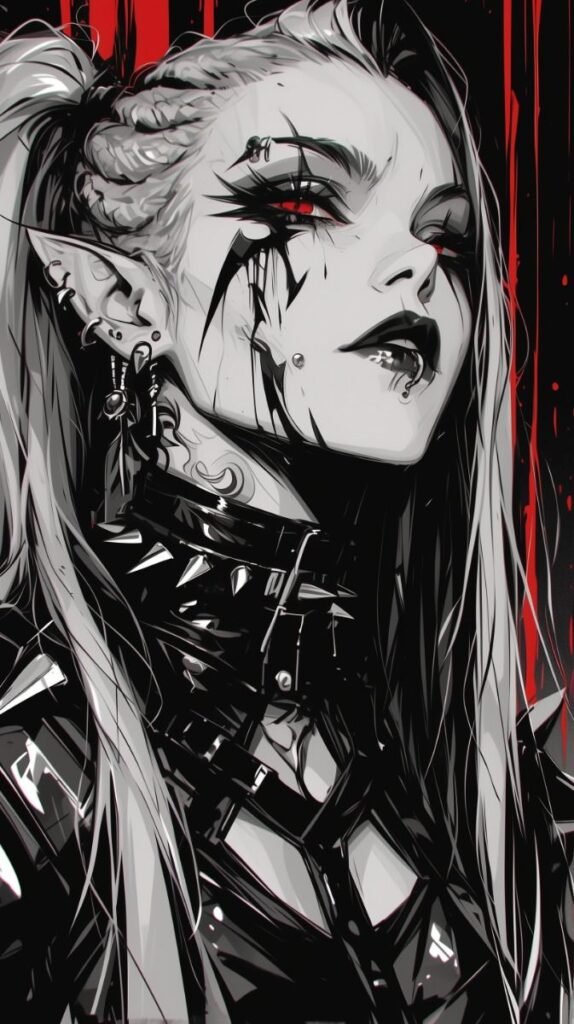 Vampire PFP Black And White