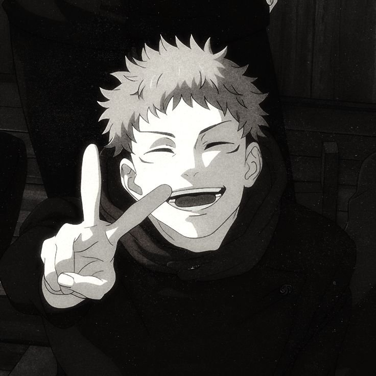 Yuji PFP Black And White